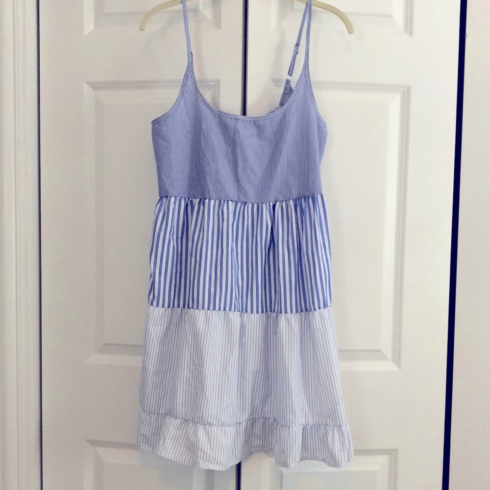 Blue & White Striped Dress